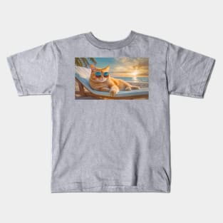 tomcat summer vacation Kids T-Shirt